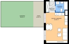 1 pokój, mieszkanie 32,32 m², piętro 4, oferta nr A2/28, ESSA Kliny, Kraków, Swoszowice, Kliny, ul. Anny Szwed-Śniadowskiej