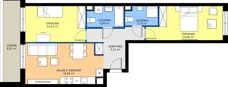 3 pokoje, mieszkanie 64,41 m², piętro 3, oferta nr A2/41, ESSA Kliny, Kraków, Swoszowice, Kliny, ul. Anny Szwed-Śniadowskiej