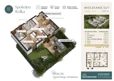 3 pokoje, mieszkanie 54,97 m², parter, oferta nr D2/1, Spokojna Wólka, Wólka Kosowska, ul. Nadrzeczna