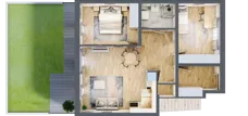 3 pokoje, mieszkanie 62,66 m², parter, oferta nr E3, Sandomierska 165, Kielce, Nowy Folwark, ul. Sandomierska 165