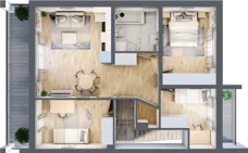 4 pokoje, mieszkanie 68,35 m², piętro 1, oferta nr E8, Sandomierska 165, Kielce, Nowy Folwark, ul. Sandomierska 165