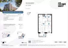 2 pokoje, mieszkanie 42,57 m², piętro 5, oferta nr A1.1.5.M21, Nowe Promenady, Wrocław, Kleczków, Psie Pole, ul. Czesława Miłosza