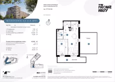 2 pokoje, mieszkanie 42,66 m², piętro 6, oferta nr A2.4.6.M51, Nowe Promenady, Wrocław, Kleczków, Psie Pole, ul. Czesława Miłosza