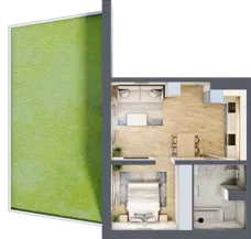 1 pokój, mieszkanie 41,10 m², parter, oferta nr A1.2.0.M1, Nowe Promenady, Wrocław, Kleczków, Psie Pole, ul. Czesława Miłosza
