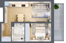 2 pokoje, mieszkanie 36,48 m², piętro 2, oferta nr A2.3.2.M9, Nowe Promenady, Wrocław, Kleczków, Psie Pole, ul. Czesława Miłosza