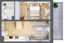 2 pokoje, mieszkanie 37,50 m², piętro 2, oferta nr A2.3.2.M10, Nowe Promenady, Wrocław, Kleczków, Psie Pole, ul. Czesława Miłosza