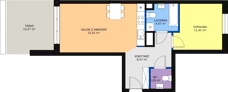2 pokoje, mieszkanie 49,58 m², parter, oferta nr B2_5, Duo Residence, Radom, Śródmieście, ul. Waryńskiego