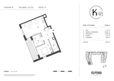 3 pokoje, mieszkanie 55,68 m², piętro 4, oferta nr A.4.6, K48, Gdańsk, Przymorze, ul. Kołobrzeska 48