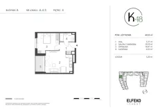 2 pokoje, mieszkanie 44,55 m², piętro 4, oferta nr A.4.9, K48, Gdańsk, Przymorze, ul. Kołobrzeska 48