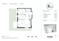 3 pokoje, mieszkanie 58,38 m², piętro 1, oferta nr A.1.6, K48, Gdańsk, Przymorze, ul. Kołobrzeska 48
