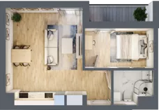 2 pokoje, mieszkanie 42,59 m², piętro 1, oferta nr 5/M11, Nowa Cegielnia, Gorzów Wielkopolski, Janice, ul. Warszawska 185