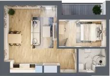 2 pokoje, mieszkanie 42,49 m², piętro 2, oferta nr 5/M18, Nowa Cegielnia, Gorzów Wielkopolski, Janice, ul. Warszawska 185
