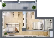 2 pokoje, mieszkanie 44,60 m², piętro 1, oferta nr 5A/M11, Nowa Cegielnia, Gorzów Wielkopolski, Janice, ul. Warszawska 185