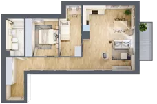 3 pokoje, mieszkanie 66,46 m², piętro 2, oferta nr A14, Tarasy Rokietnicy, Rokietnica, ul. Trakt Napoleoński
