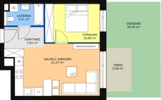 2 pokoje, mieszkanie 39,16 m², piętro 1, oferta nr B10, Bytkowska 113, Katowice, Wełnowiec-Józefowiec, ul. Bytkowska 113