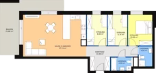 4 pokoje, mieszkanie 87,80 m², piętro 1, oferta nr A14, Bytkowska 113, Katowice, Wełnowiec-Józefowiec, ul. Bytkowska 113