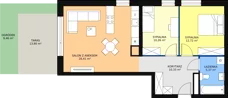 3 pokoje, mieszkanie 66,77 m², parter, oferta nr B6, Bytkowska 113, Katowice, Wełnowiec-Józefowiec, ul. Bytkowska 113