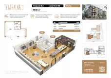 Lokal użytkowy 79,98 m², oferta nr B.LO.02, Teatralna 3 - lokale użytkowe, Sosnowiec, Śródmieście, ul. Teatralna 1