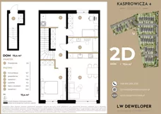 3 pokoje, mieszkanie 73,40 m², piętro 1, oferta nr 2D, Osiedle Kasprowicza 4, Łódź, Widzew, Nowosolna, ul. Kasprowicza 4