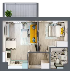 2 pokoje, mieszkanie 36,03 m², piętro 8, oferta nr A40, Kilińskiego, Elbląg, Zatorze, ul. Jana Kilińskiego