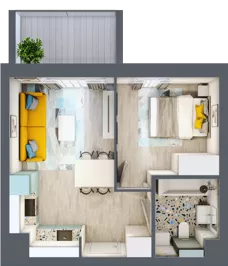 2 pokoje, mieszkanie 31,22 m², piętro 9, oferta nr A47, Kilińskiego, Elbląg, Zatorze, ul. Jana Kilińskiego
