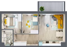 3 pokoje, mieszkanie 53,75 m², piętro 6, oferta nr B24, Kilińskiego, Elbląg, Zatorze, ul. Jana Kilińskiego