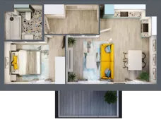 2 pokoje, mieszkanie 41,00 m², piętro 8, oferta nr B32, Kilińskiego, Elbląg, Zatorze, ul. Jana Kilińskiego