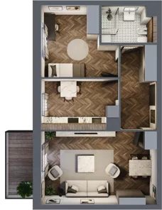 2 pokoje, mieszkanie 54,00 m², piętro 3, oferta nr 11, Osiedle Nove, Ostróda, ul. 1 Dywizji