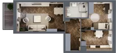 2 pokoje, mieszkanie 53,14 m², parter, oferta nr 3, Osiedle Nove, Ostróda, ul. 1 Dywizji