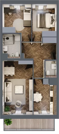 3 pokoje, mieszkanie 62,32 m², piętro 3, oferta nr 66, Osiedle Nove, Ostróda, ul. 1 Dywizji