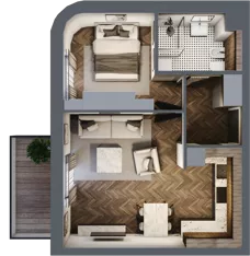 2 pokoje, mieszkanie 41,11 m², parter, oferta nr 20, Osiedle Nove, Ostróda, ul. 1 Dywizji