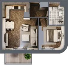 2 pokoje, mieszkanie 41,11 m², parter, oferta nr 38, Osiedle Nove, Ostróda, ul. 1 Dywizji