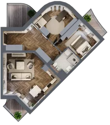 3 pokoje, mieszkanie 64,22 m², piętro 1, oferta nr 40, Osiedle Nove, Ostróda, ul. 1 Dywizji