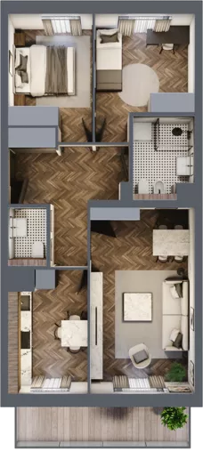 3 pokoje, mieszkanie 62,32 m², piętro 2, oferta nr 79, Osiedle Nove, Ostróda, ul. 1 Dywizji