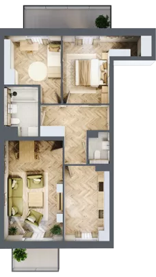 3 pokoje, mieszkanie 68,61 m², parter, oferta nr bud-1-M29, Osiedle Central Park - etap II, Kajkowo, ul. Widok