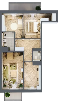 3 pokoje, mieszkanie 67,82 m², piętro 3, oferta nr bud-1-M38, Osiedle Central Park - etap II, Kajkowo, ul. Widok