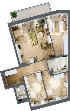 4 pokoje, mieszkanie 82,48 m², parter, oferta nr bud-2-M16, Osiedle Central Park - etap II, Kajkowo, ul. Widok