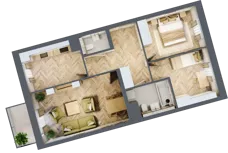3 pokoje, mieszkanie 65,54 m², piętro 1, oferta nr bud-2-M17, Osiedle Central Park - etap II, Kajkowo, ul. Widok
