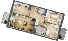 3 pokoje, mieszkanie 65,28 m², piętro 2, oferta nr bud-2-M64, Osiedle Central Park - etap II, Kajkowo, ul. Widok