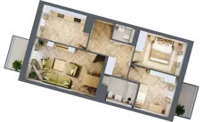 3 pokoje, mieszkanie 65,15 m², piętro 3, oferta nr bud-2-M68, Osiedle Central Park - etap II, Kajkowo, ul. Widok