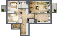 3 pokoje, mieszkanie 75,05 m², parter, oferta nr bud-3-M28, Osiedle Central Park - etap II, Kajkowo, ul. Widok