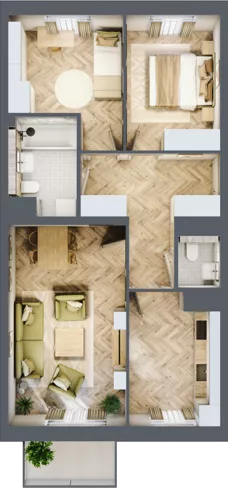 3 pokoje, mieszkanie 65,17 m², piętro 1, oferta nr bud-3-M29, Osiedle Central Park - etap II, Kajkowo, ul. Widok