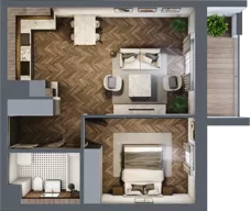 2 pokoje, mieszkanie 47,81 m², parter, oferta nr 1-32, Fromborska, Elbląg, Nad Jarem, ul. Fromborska 2B