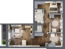 4 pokoje, mieszkanie 72,86 m², piętro 2, oferta nr 1-42, Fromborska, Elbląg, Nad Jarem, ul. Fromborska 2B