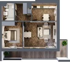 2 pokoje, mieszkanie 55,37 m², parter, oferta nr 1-31, Fromborska, Elbląg, Nad Jarem, ul. Fromborska 2B