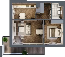 2 pokoje, mieszkanie 55,37 m², piętro 1, oferta nr 1-85, Fromborska, Elbląg, Nad Jarem, ul. Fromborska 2B