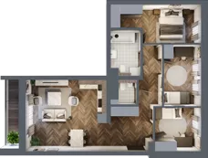 4 pokoje, mieszkanie 72,86 m², parter, oferta nr 1-34, Fromborska, Elbląg, Nad Jarem, ul. Fromborska 2B