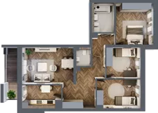 4 pokoje, mieszkanie 81,47 m², parter, oferta nr 1-83, Fromborska, Elbląg, Nad Jarem, ul. Fromborska 2B