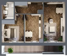 2 pokoje, mieszkanie 59,66 m², parter, oferta nr 1-2, Fromborska, Elbląg, Nad Jarem, ul. Fromborska 2B