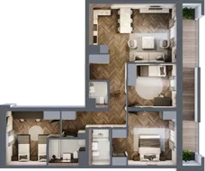 4 pokoje, mieszkanie 90,78 m², piętro 3, oferta nr 2-53, Fromborska, Elbląg, Nad Jarem, ul. Fromborska 2B